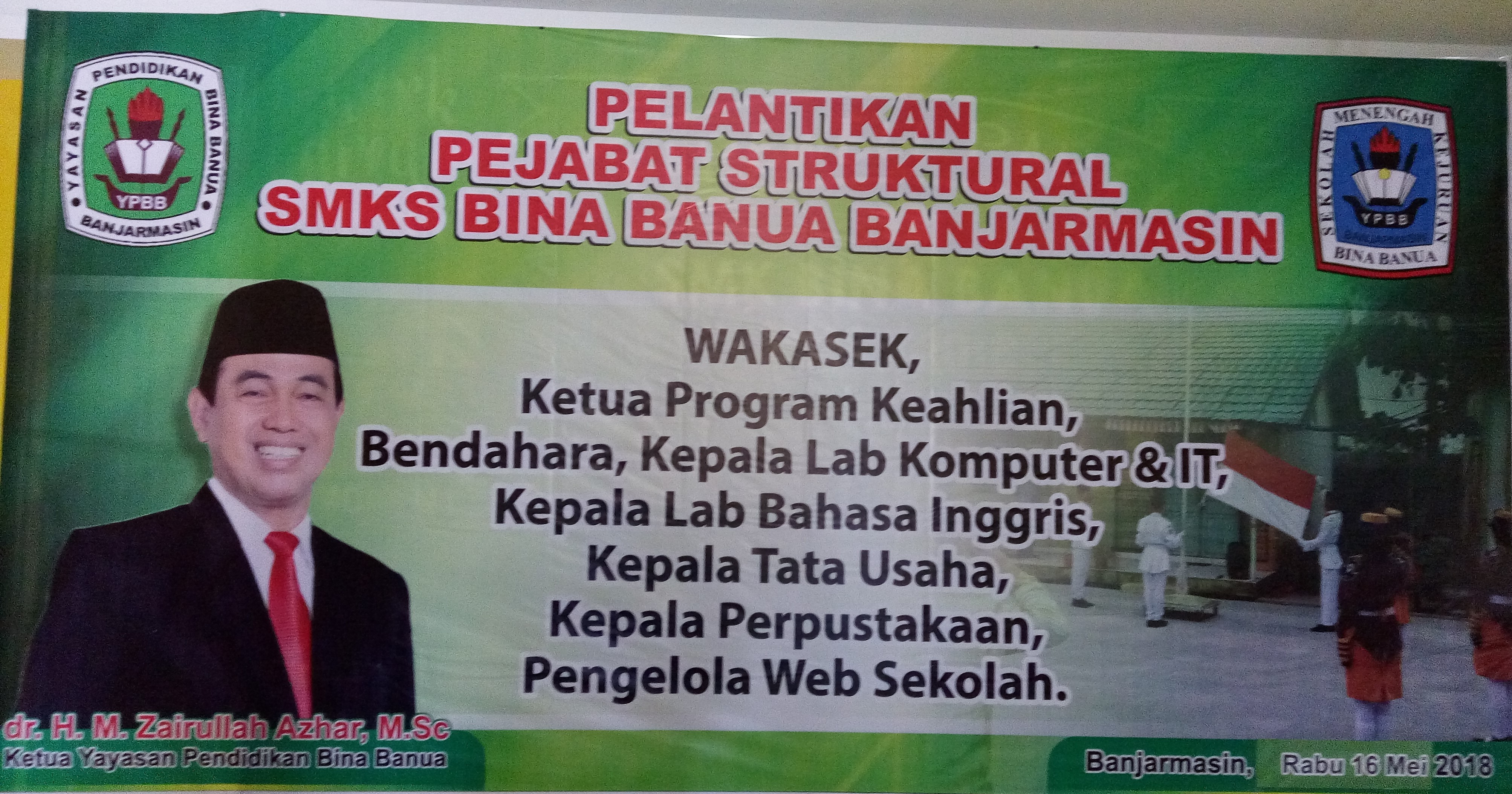Pelantikan Pejabat Struktural SMKS Bina Banua Banjarmasin